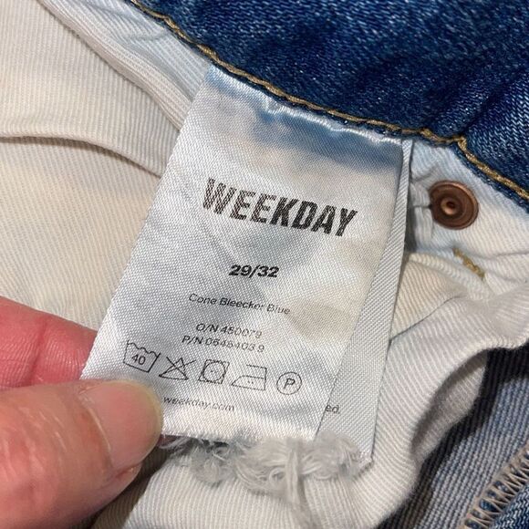 Weekday Womens Body High Rise Bleecker Cone Mom Jeans Light Wash Size 29‎ - Picture 7 of 13